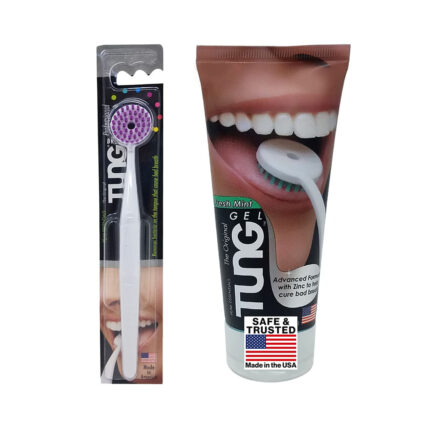 Peak Essentials | Tung Brush & Gel Kit | Tongue Cleaner for Adults